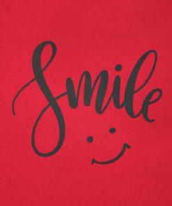 تیشرت کراپ پنبه طرح لبخند Smile