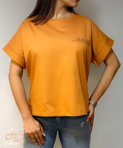 تیشرت کراپ کیمونو نوشته ریز