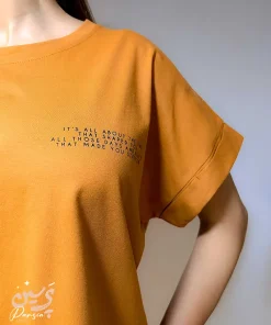 تیشرت کراپ کیمونو نوشته ریز