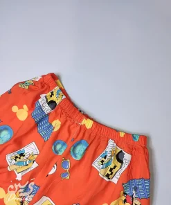 شلوارک نخی طرح دار