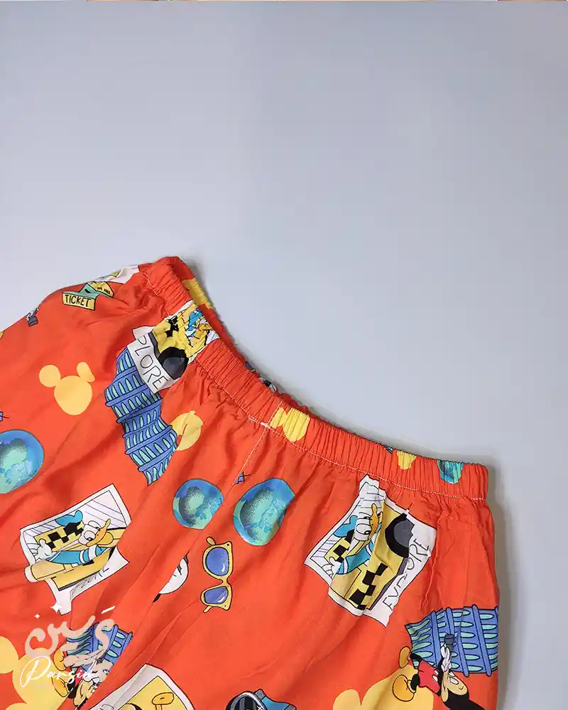 شلوارک نخی طرح دار