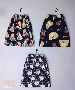 شلوارک نخی طرح دار