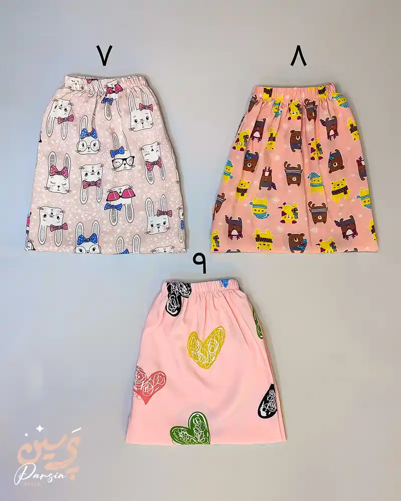 شلوارک نخی طرح دار