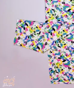 ست تیشرت و شلوار نخی راسته