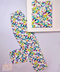 ست تیشرت و شلوار نخی راسته