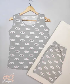 ست تاپ و شلوارک طرح ابر