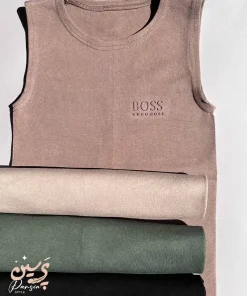 یقه گرد بسته و آستین حلقه‌ای