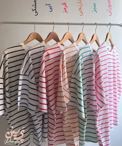 تیشرت باکسی راه راه جنس باکیفیت، حس راحتی ماندگار