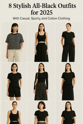 چند مدل نحوه ست کردن لباس زنانه مشکی