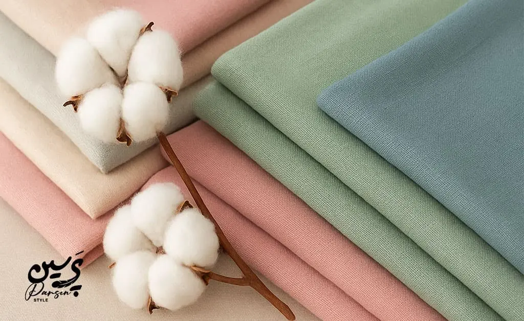 پارچه نخی و گیاه نخم کتان پارچه نخ پنبه و گیاه پنبه