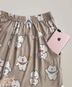 جنس پارچه نرم و لطیف شلوار گیاهی عروسکی زنانه از الیاف طبیعی