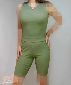 شلوارک فانریپ ست تاپ شلوارک کبریتی