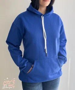 هودی دورس دخترانه از بغل با کلاه و طراحی ساده