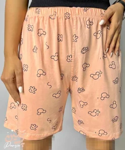 شلوارک تمام چاپ میکی موس تنخور مدل
