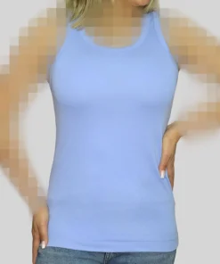 تاپ رکابی کبریتی خارجی روی بدن مدل رنگ آبی