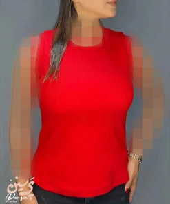 تاپ فانریپ شیک دخترانه رنگ قرمز تنخور مدل