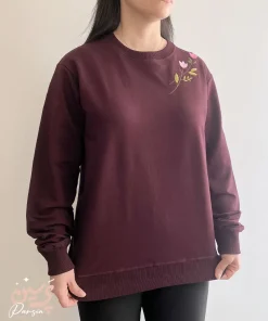 تنخور دورس زنانه گلدوزی دو نخ مشکی روی مدل – بلوز راحتی و شیک