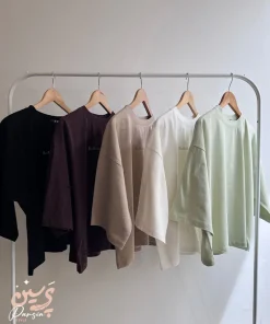 رنگبندی کراپ باکسی لش دخترانه ساده
