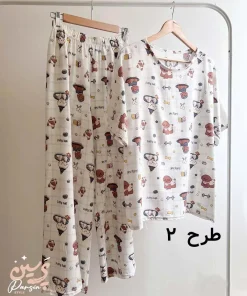 ست راحتی زنانه موسلین طرح فانتزی Poppy Toys روی رگال