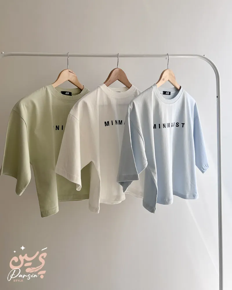 رنگبندی تیشرت کراپ زنانه MINIMALIST روی رگال