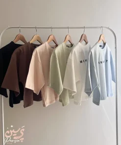 نمای کامل رنگبندی تیشرت کراپ MINIMALIST زنانه