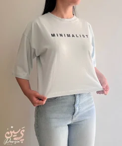 تیشرت کراپ باکسی ساده دخترانه