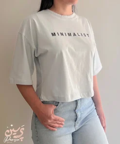 تنخور تیشرت کراپ MINIMALIST زنانه با قواره باکسی و آزاد